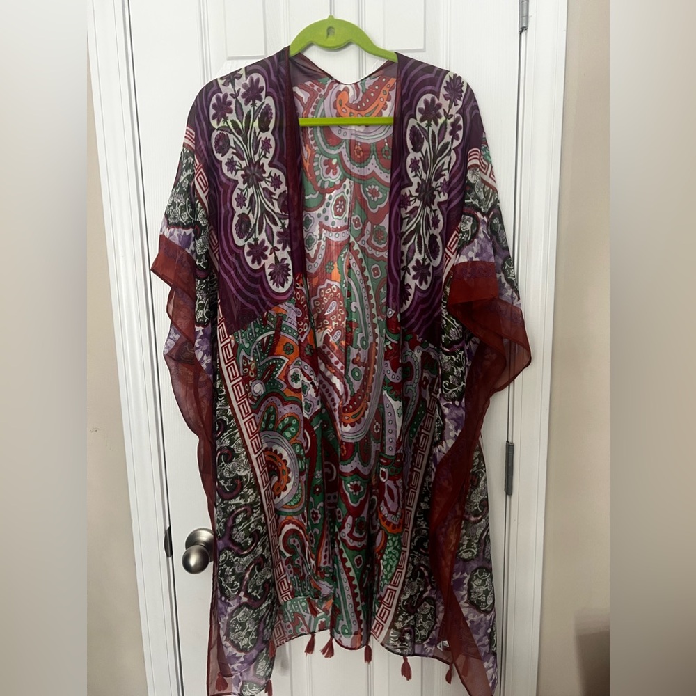 Three Bird Nest Floral Kimono